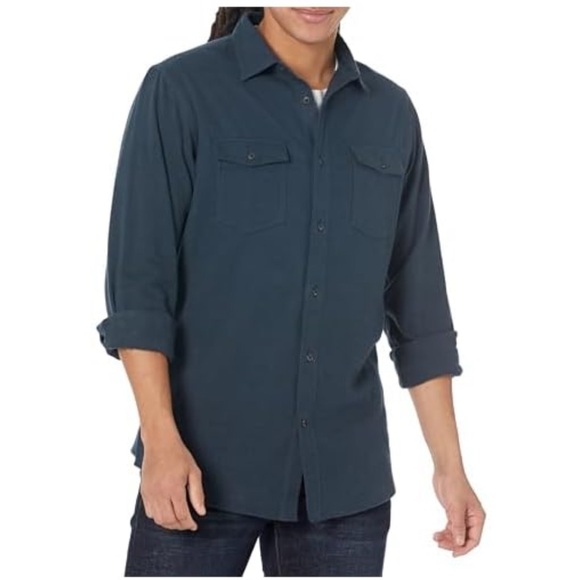 NWT Amazon Essentials Men's Regular-Fit Long-Sleeve Two-Pocket Flannel Shirt XL - Picture 6 of 8